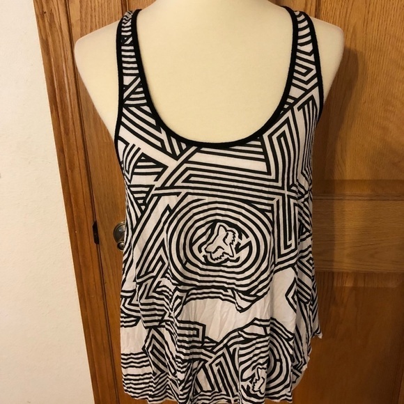 Fox Racing Black White High Impact Tank Size Casual Logo Athletic - Picture 1 of 4